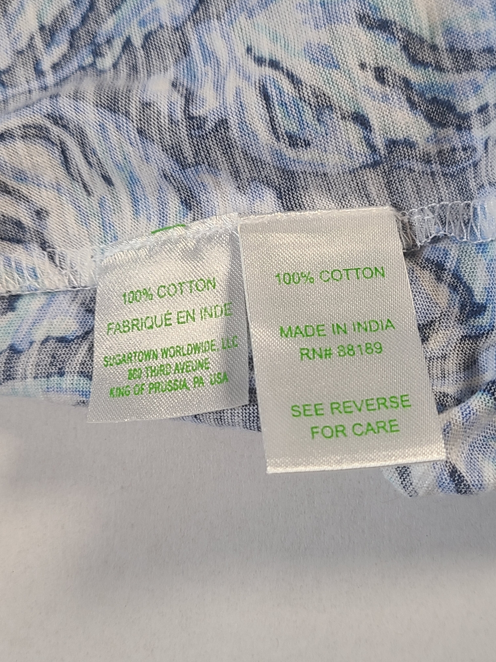 Lilly Pulitzer Blue Essie Smocked Cotton Resort Sleeveless V Neck Blouse Large - Picture 6 of 10
